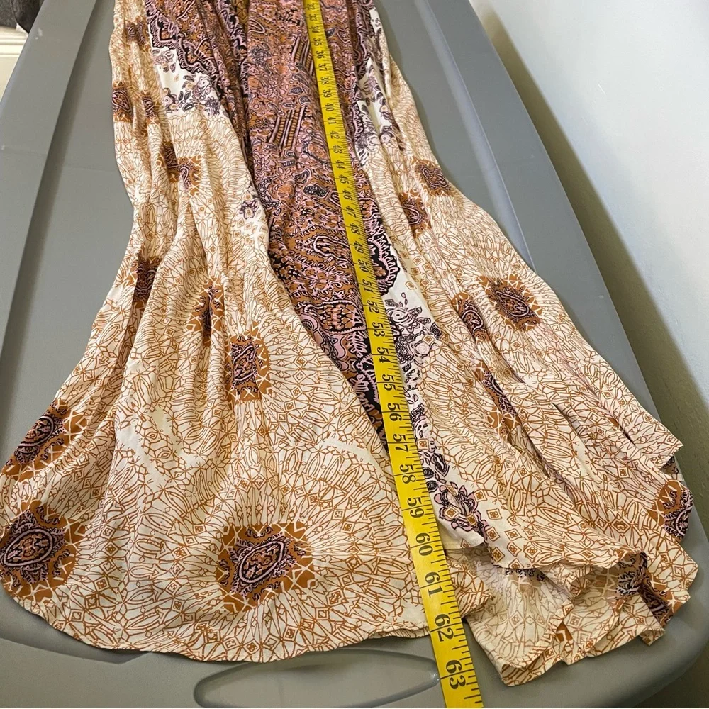 Free People L Mexicali Rose Maxi Dress Boho Peasant Featival Whimsi Renaissance - Picture 14 of 14